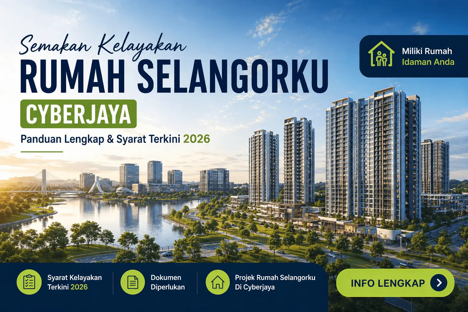 Residensi Ilham Cyberjaya 2026 – Projek Rumah Selangorku dengan harga dari RM250,000, 3 bilik 2 bilik air dan lokasi strategik di Cyberjaya.