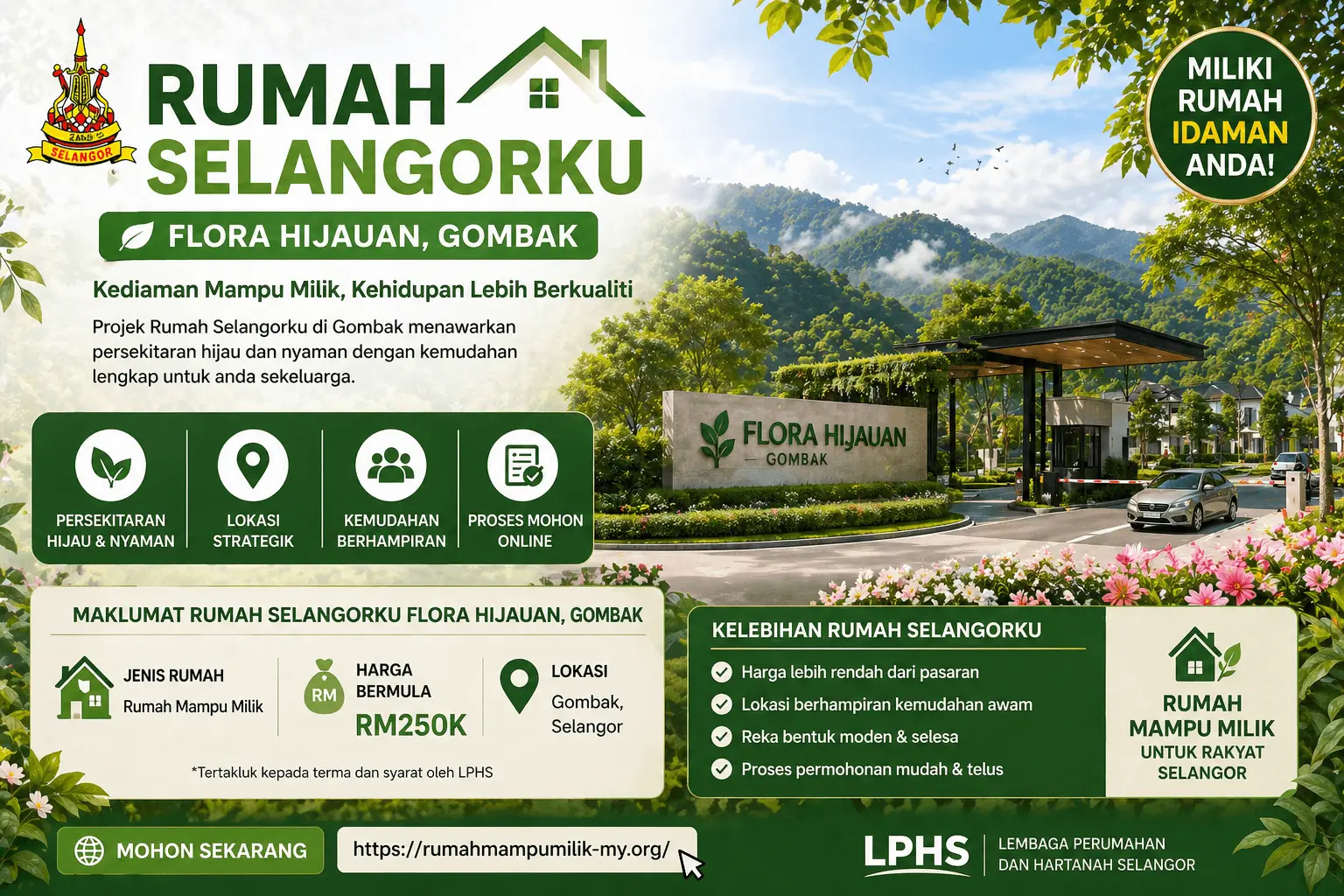 flora hijauan gombak 2026 rumah selangorku.webp