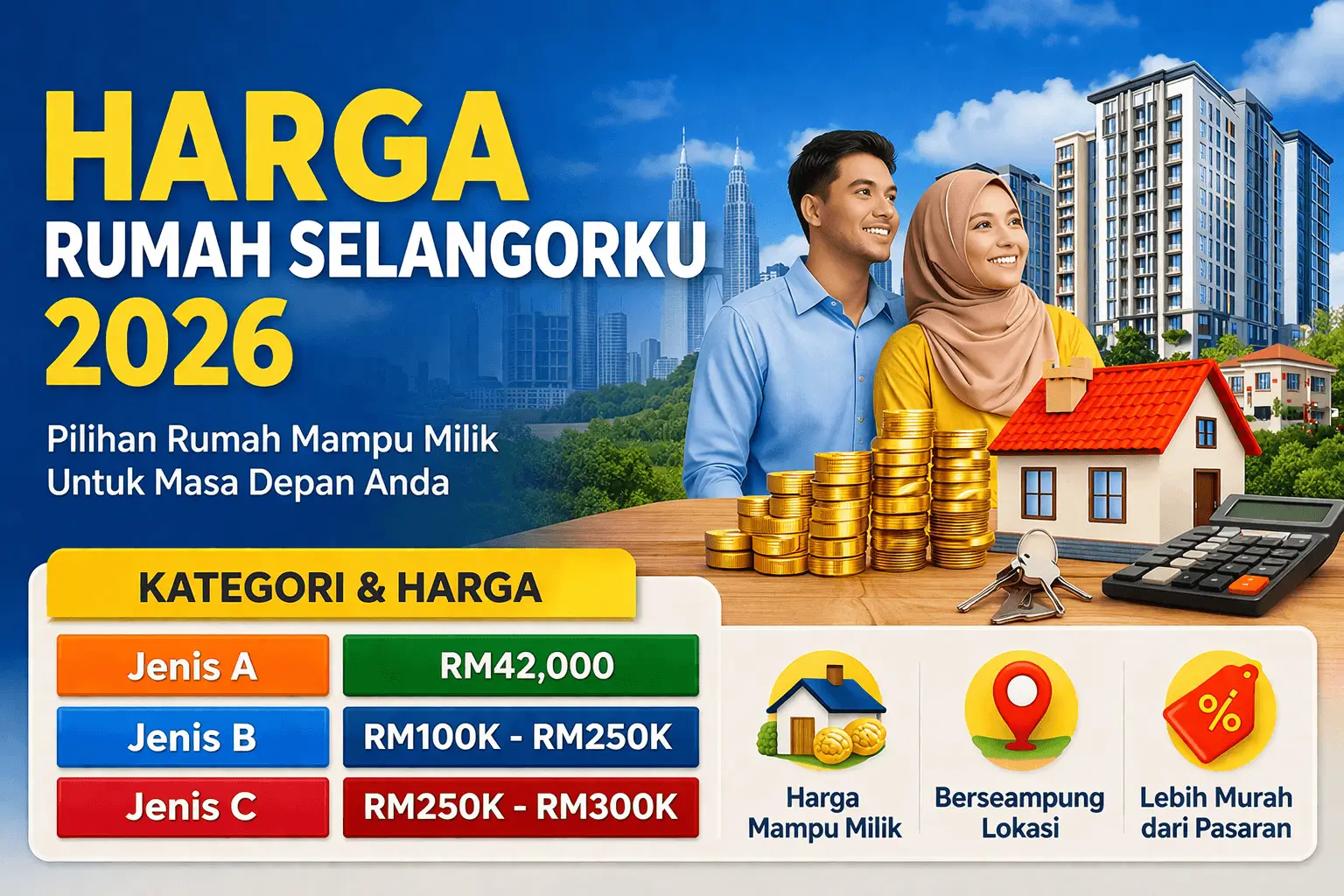Harga Rumah Selangorku 2026 mengikut kategori dan jenis rumah mampu milik