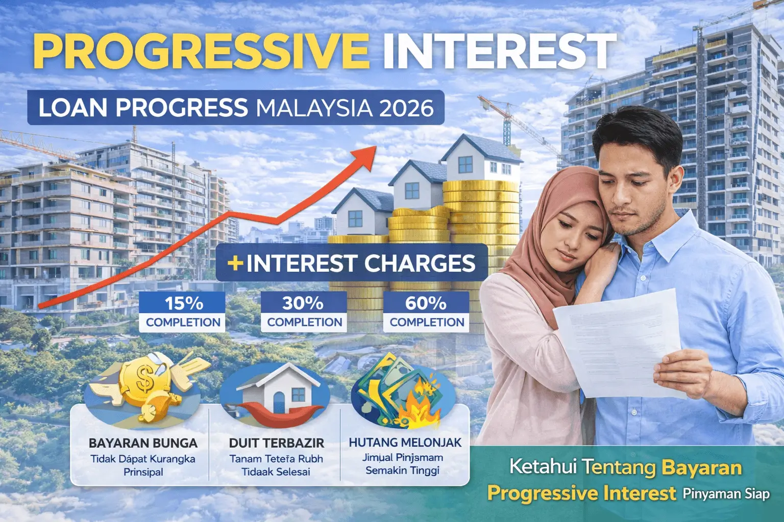 progressive interest rumah malaysia maksud faedah progresif pembinaan rumah loan bank