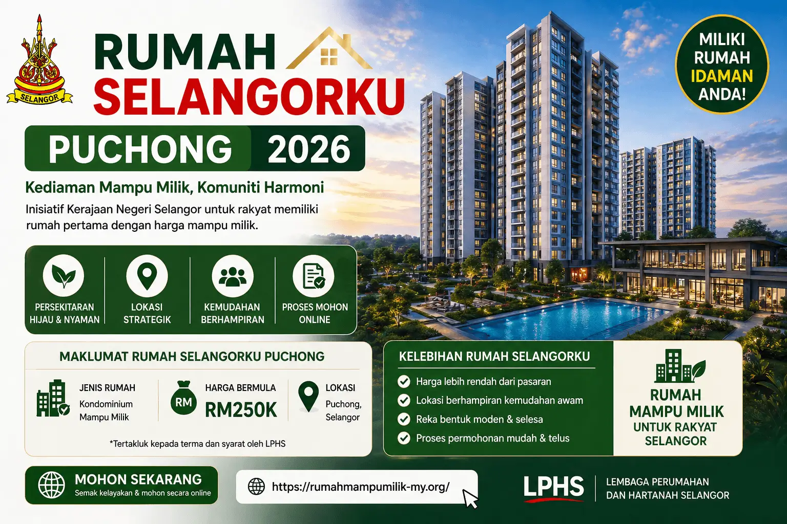 Rumah Selangorku Puchong 2026 – Kondominium Mampu Milik