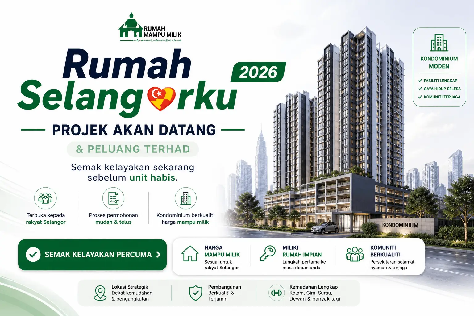 rumah selangorku bukit raja 2026 apartment mampu milik klang 3 bilik