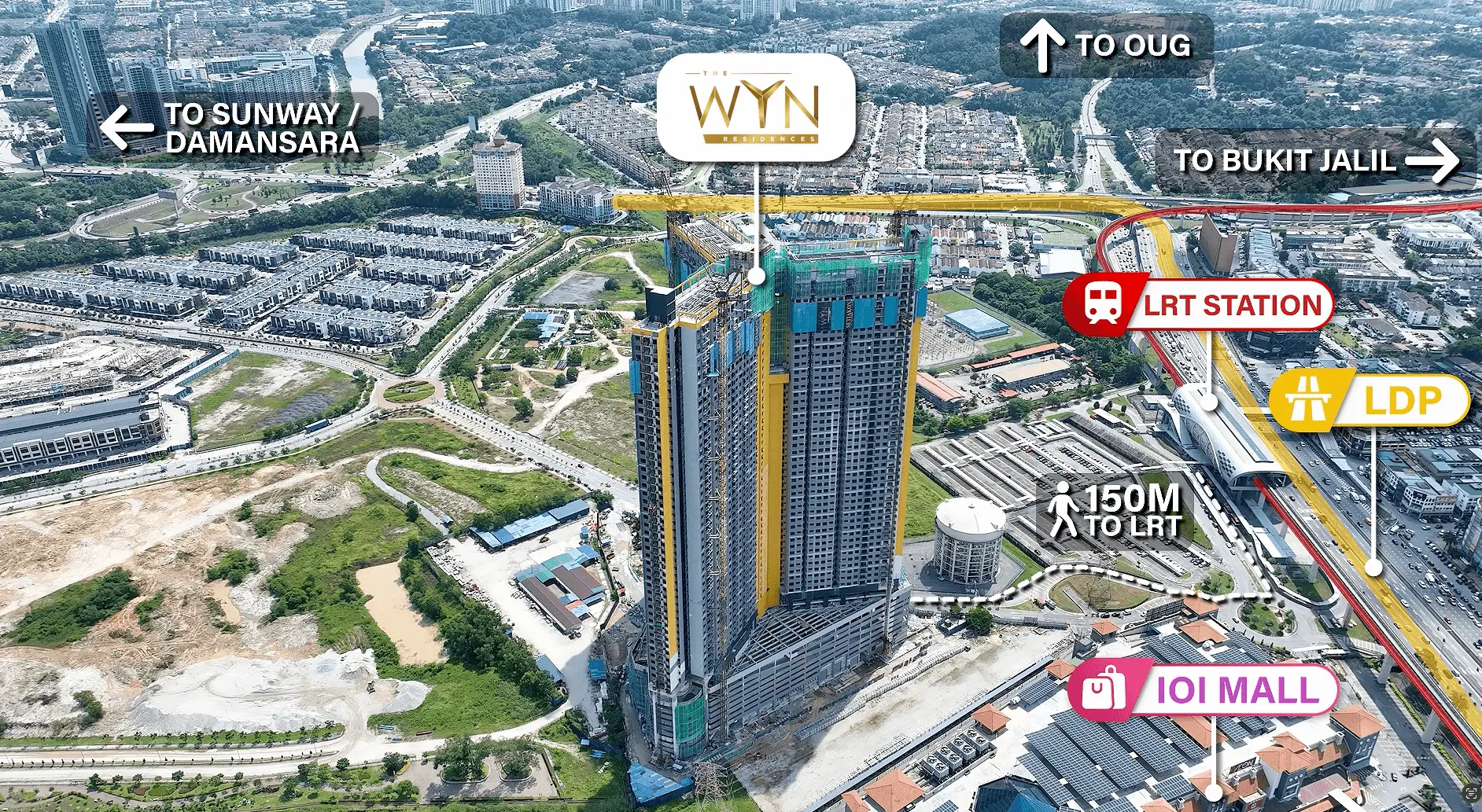 The Wyn Residences Puchong – LRT & IOI Mall The Wyn Residences Puchong berhampiran LRT dan IOI Mall